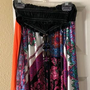 Asymmetrical Halter top beaded necklace Sundress